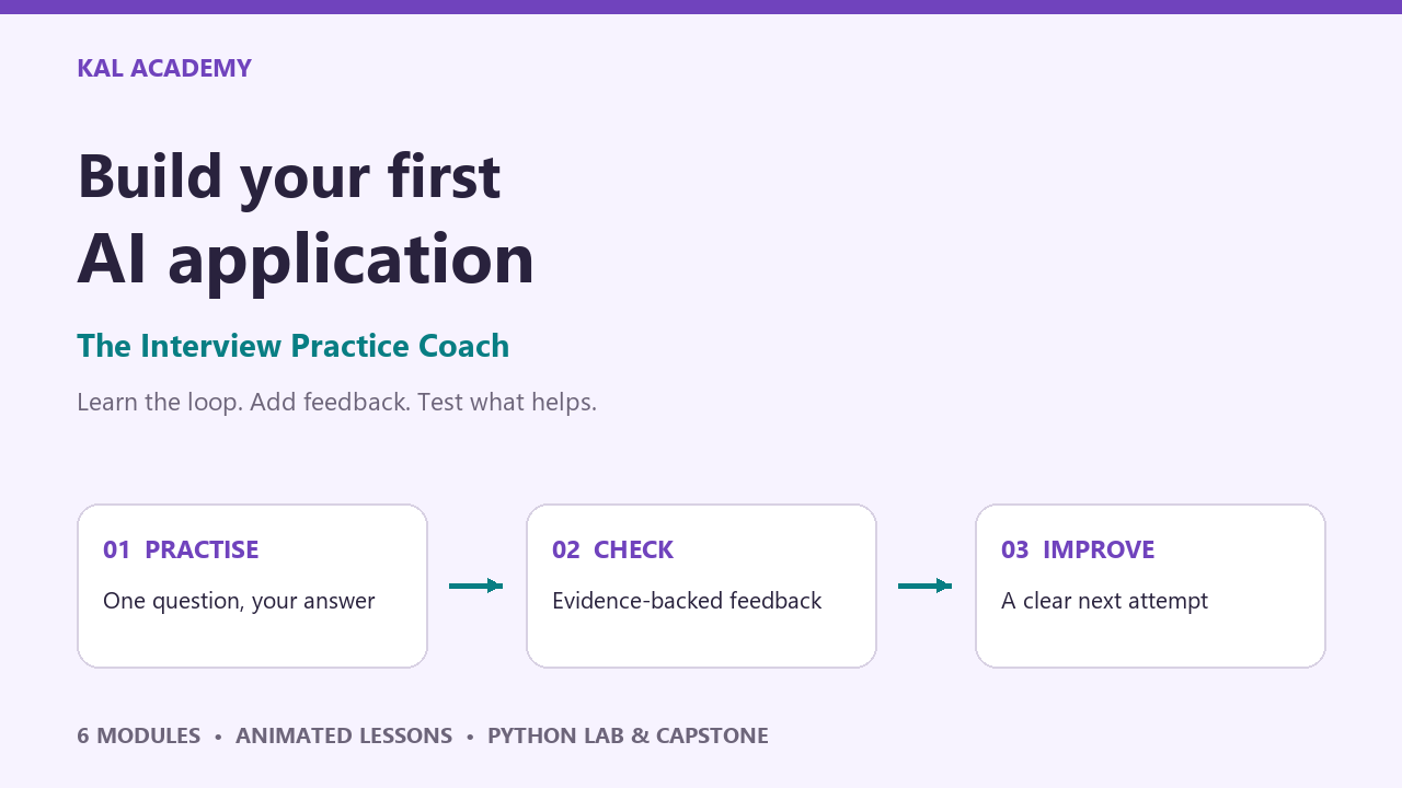 Build Your First AI Application: Interview Practice Coach